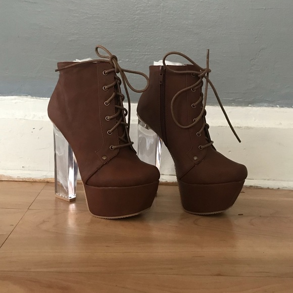 Shoes - Cognac High Heel boots